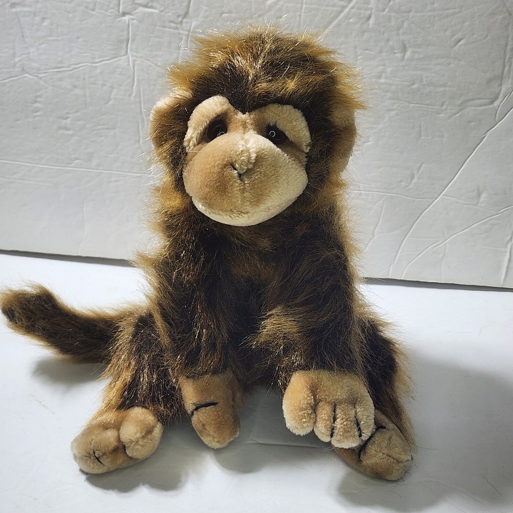 TY Beanie Buddies Cha Cha Monkey Chimpanzee Shaggy Fur 1998 Plush Vintage 10"